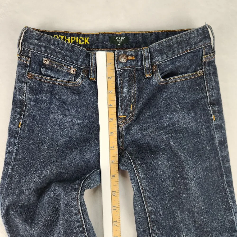 J. Crew Toothpick Skinny Jeans Womens 25 Denim Stretch Low Rise 5‎ Pocket Pants